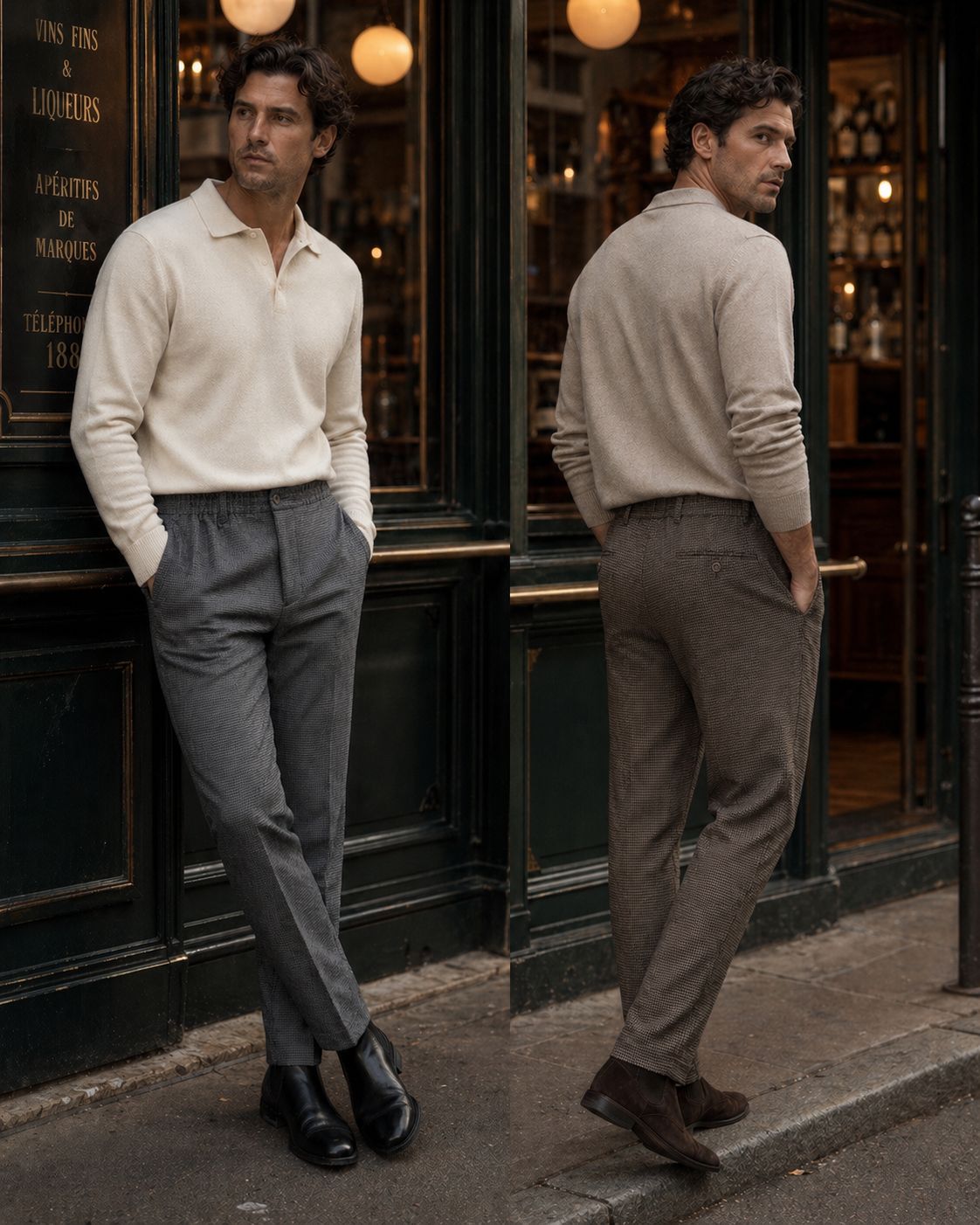 PANTALON PINOT GRIS TOPO