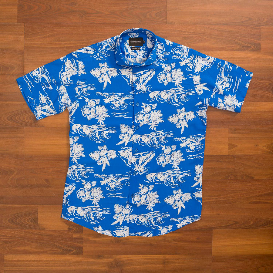 CAMISA WAVES FIBRANA AZUL
