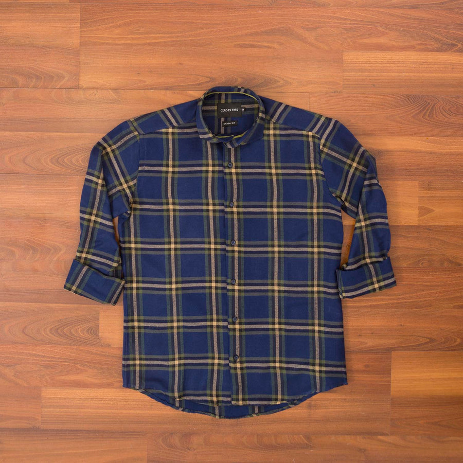 CAMISA KUWAIT SKSP AZUL MARINO