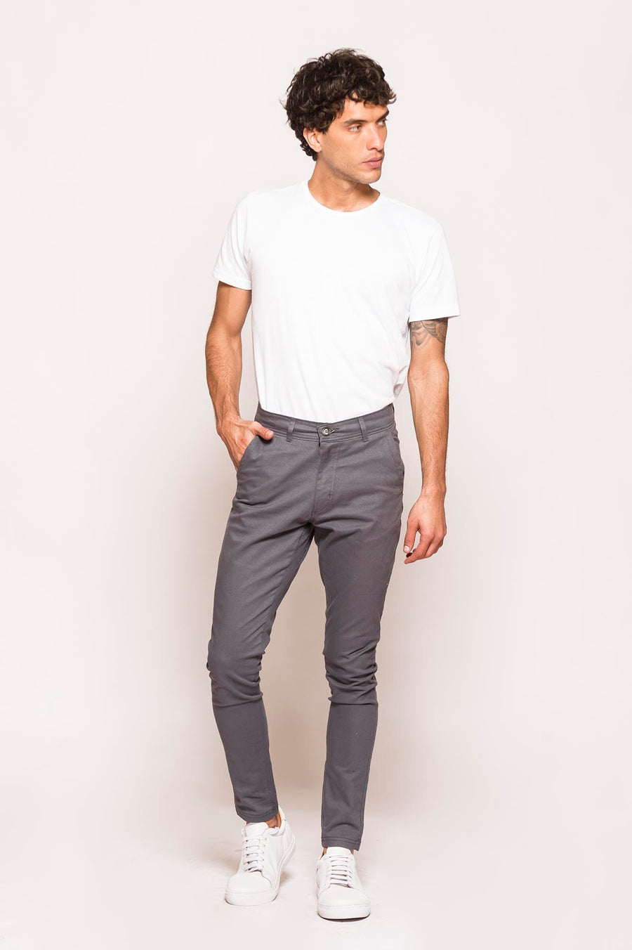 BORG DENIMWEAR SKINNY FIT GRIS TOPO