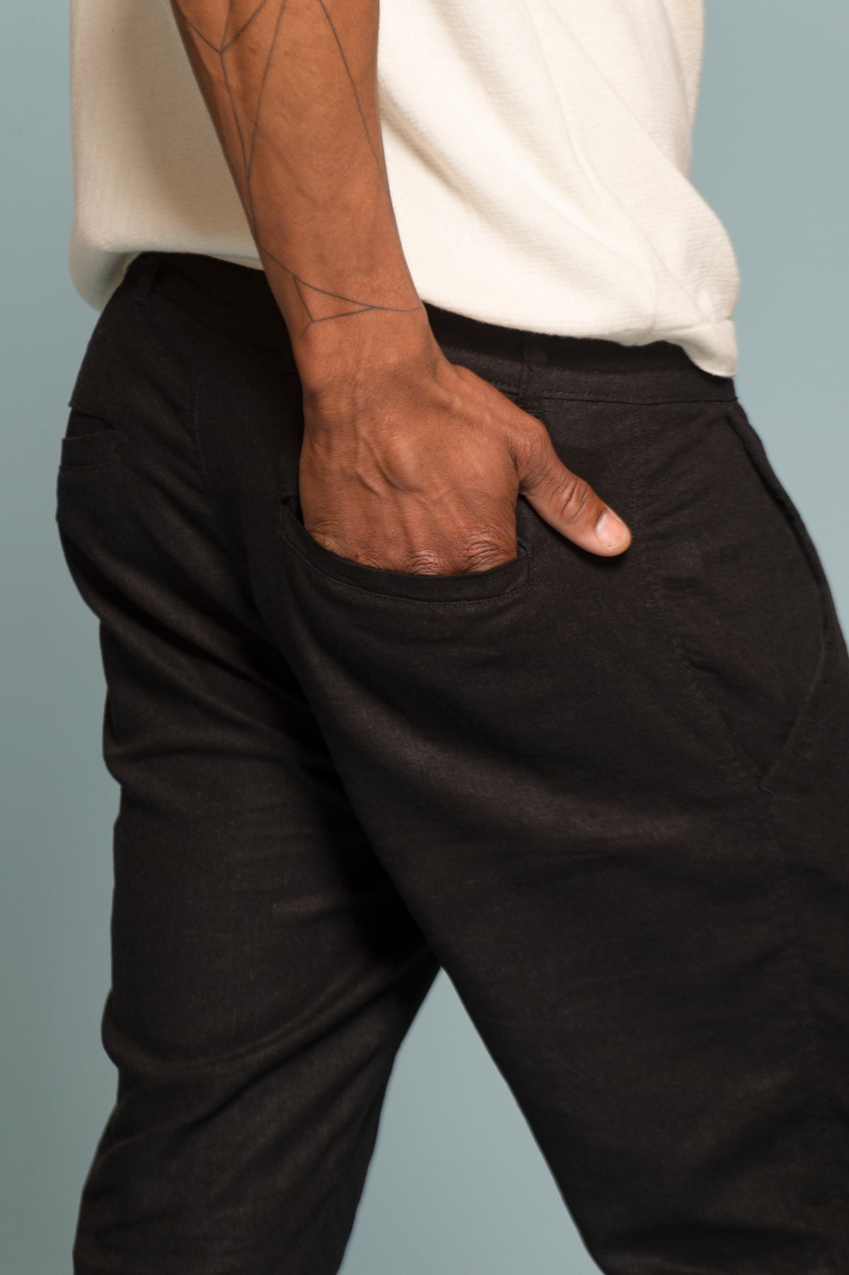 PANTALON LINO CHILL NEGRO