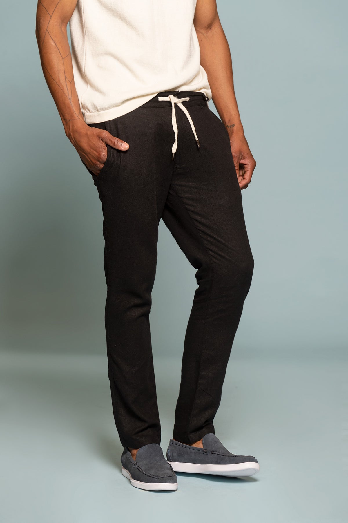 PANTALON LINO CHILL NEGRO