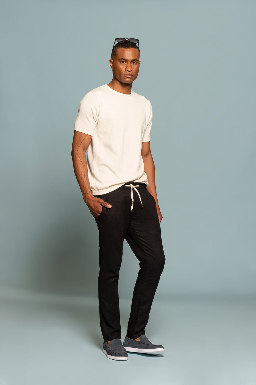 PANTALON LINO CHILL NEGRO