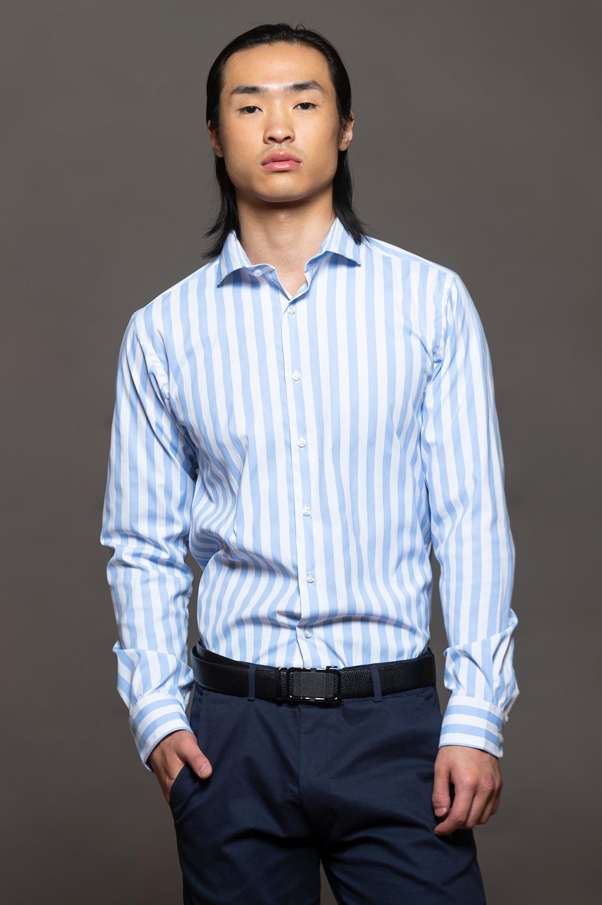 CAMISA PUEBLA SKSP CELESTE