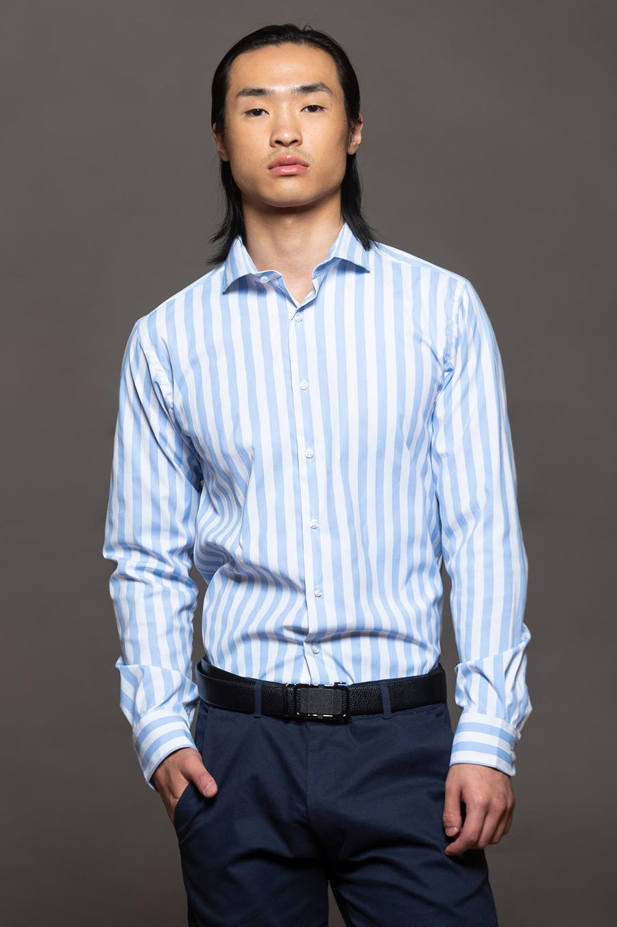 CAMISA PUEBLA SKSP CELESTE