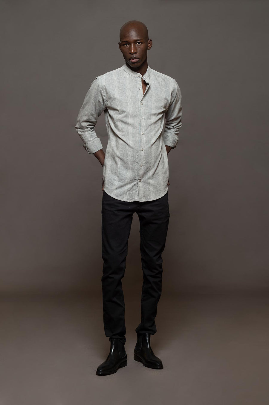 CAMISA LATTE MAO SKSP GRIS MEDIO