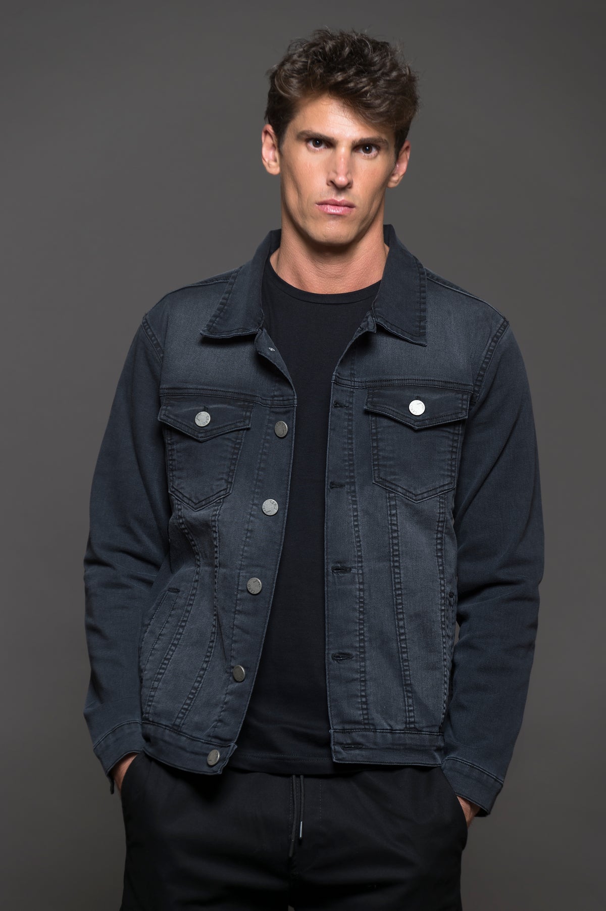 CAMPERA DE JEAN CRETA GRIS