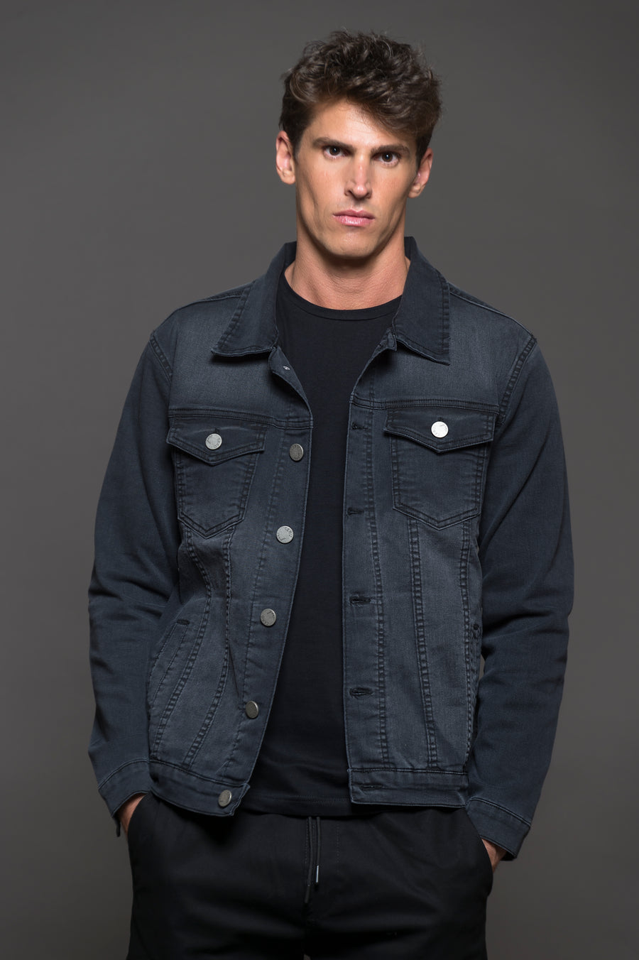 CAMPERA DE JEAN CRETA GRIS