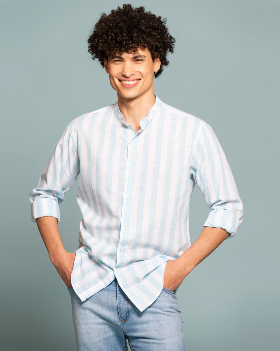 CAMISA MIYAGUI SKSP TURQUEZA