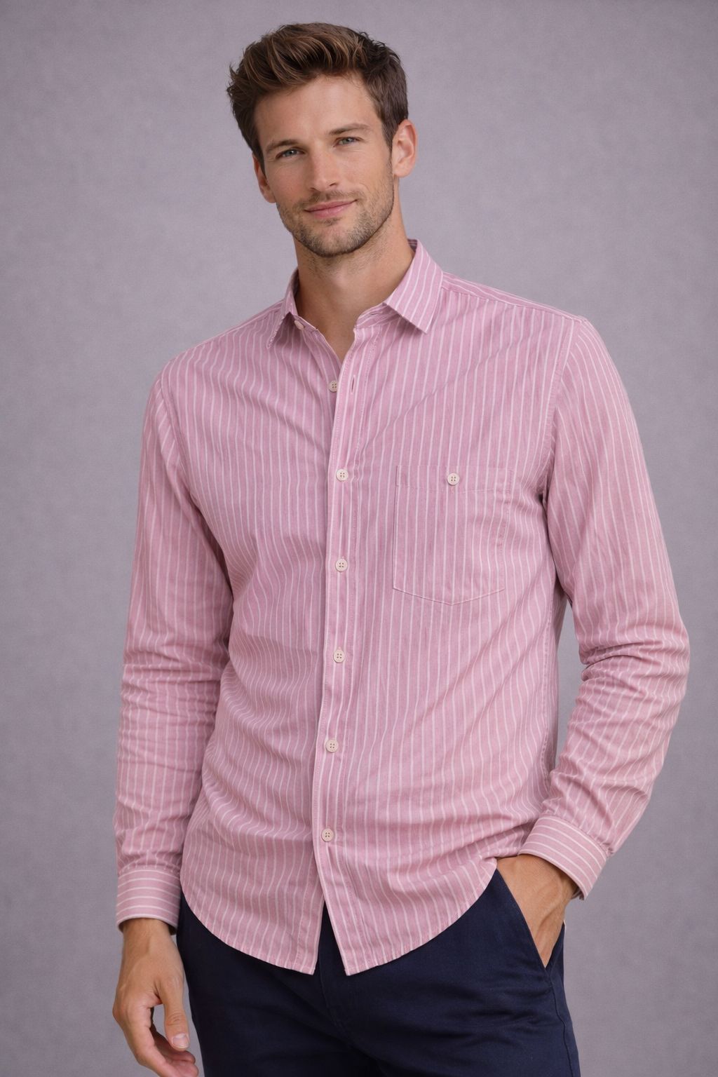 CAMISA MERLOT ROSA