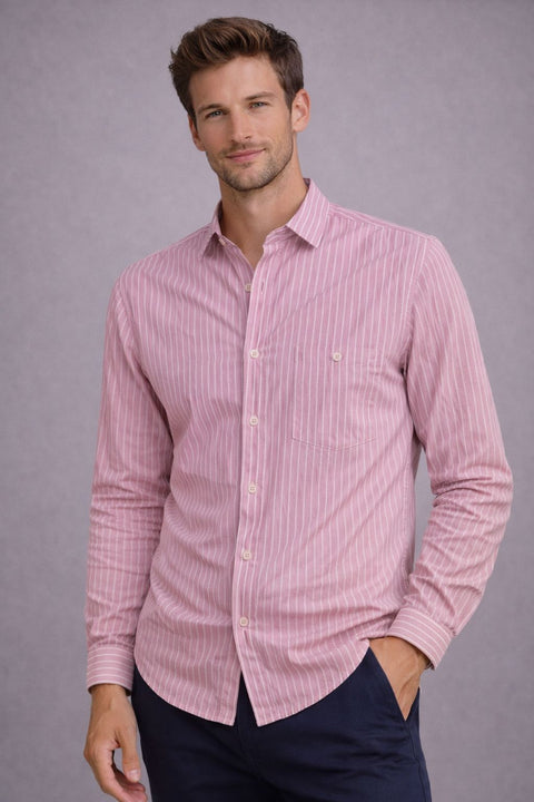 CAMISA MERLOT ROSA