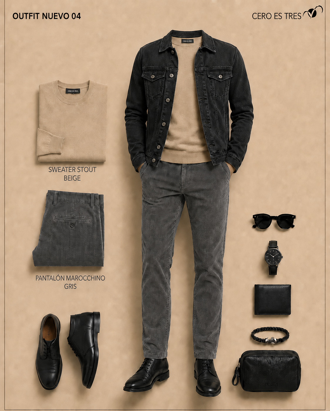 CAMPERA DE JEAN CRETA GRIS