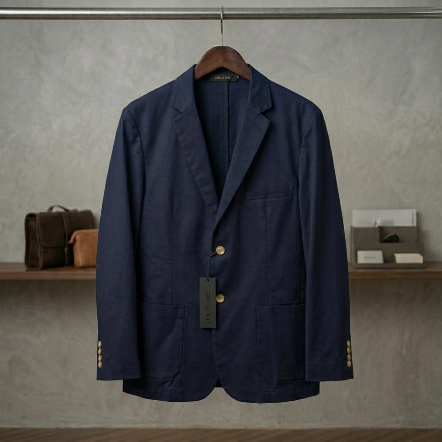 SACO SASTRERO COÑAC AZUL MARINO