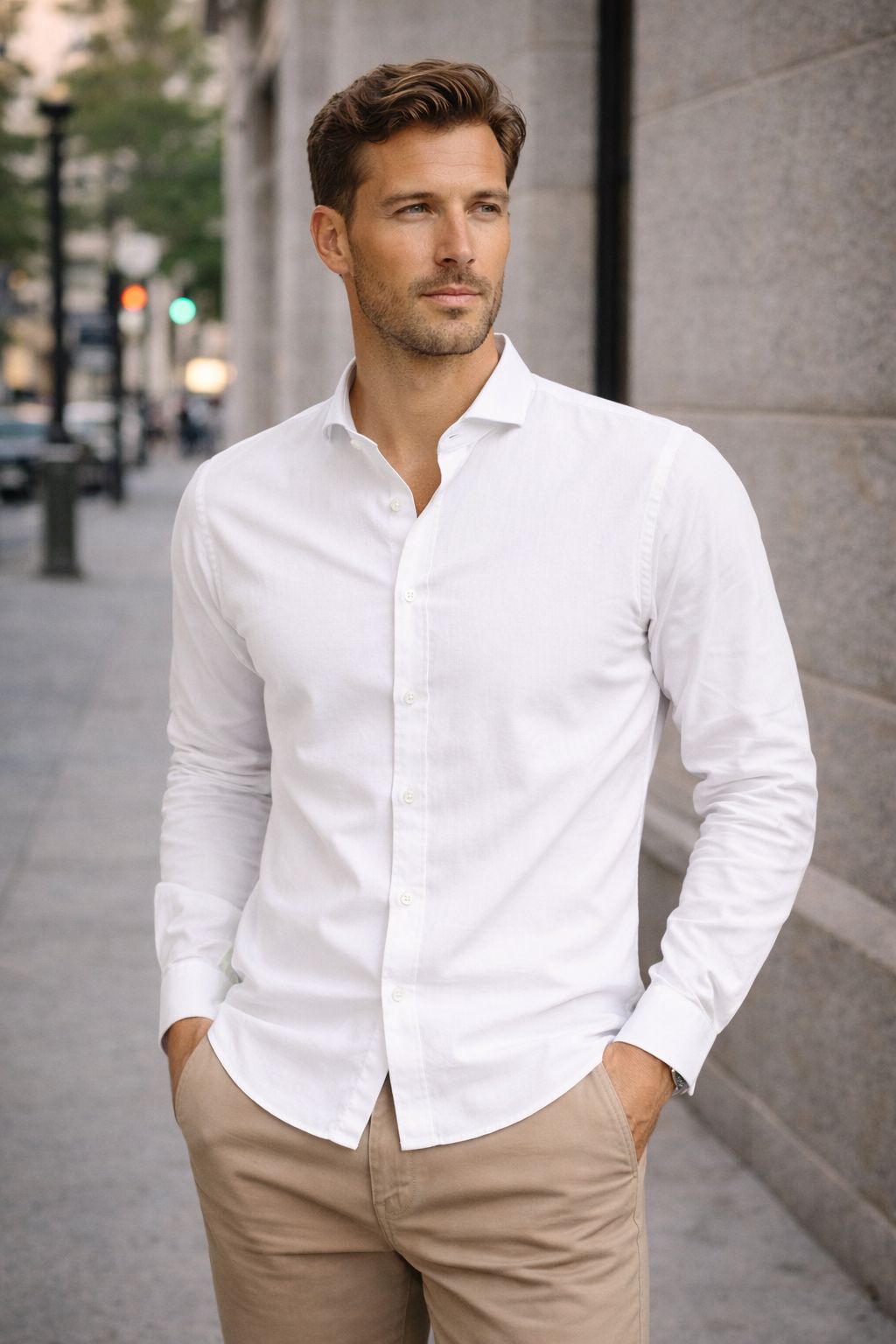 CAMISA SKINNY SUPER PREMIUM BLANCO