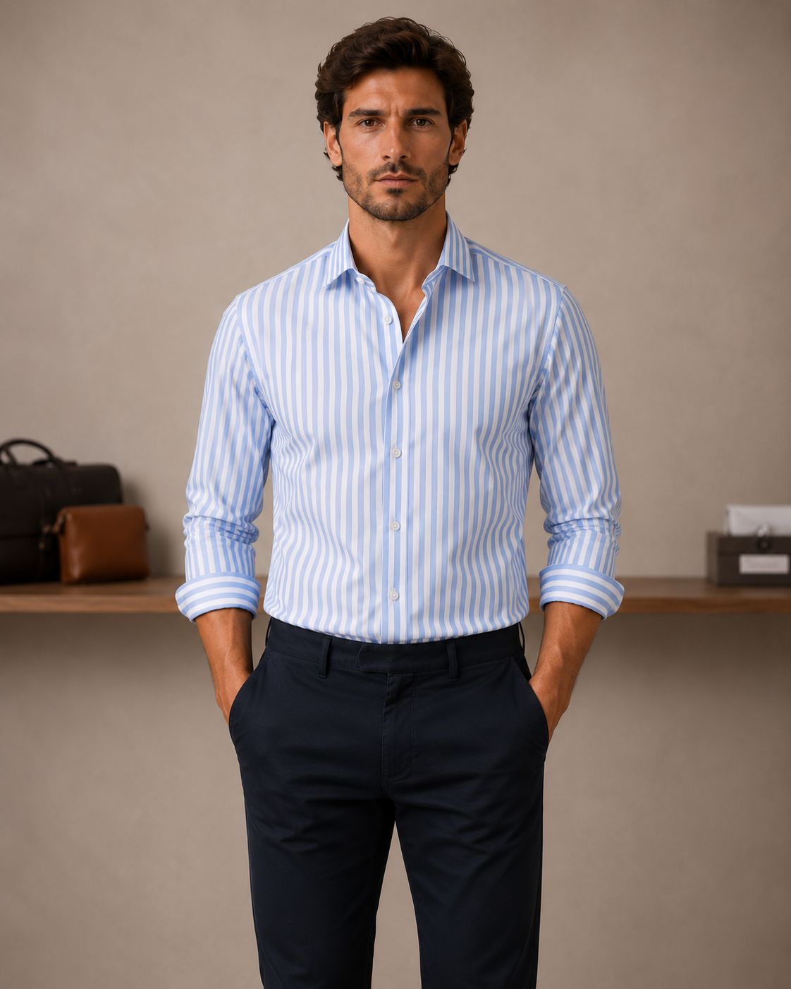 CAMISA BREW CELESTE