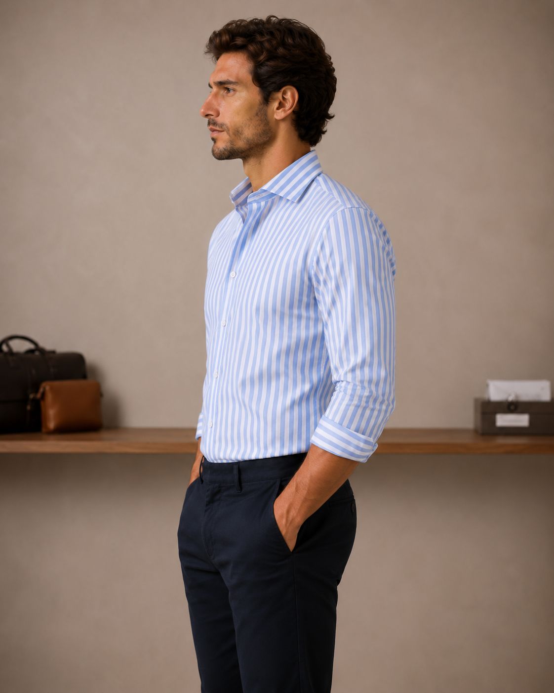 CAMISA BREW CELESTE
