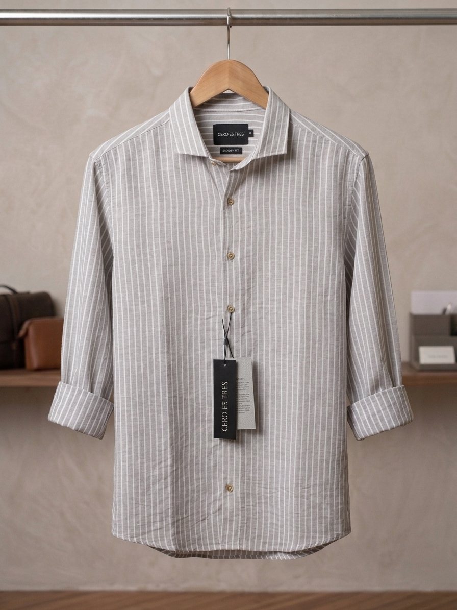 CAMISA WINE GRIS CLARO