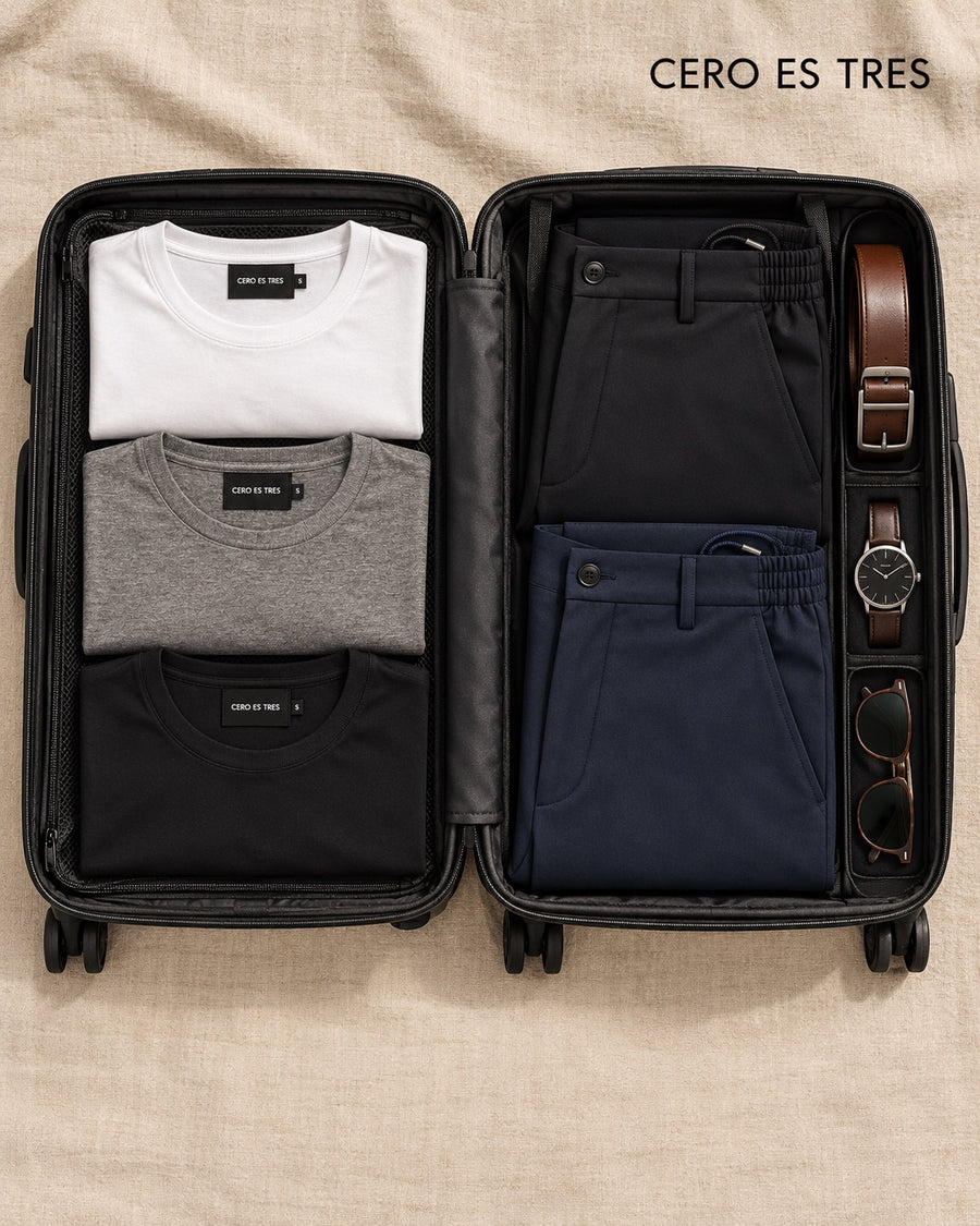 RELAXED TRAVEL CAPSULE — 5 PIECES, 6 OUTFITS