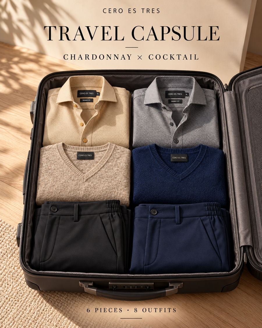 TRAVEL CAPSULE CHARDONNAY & COCKTAIL — 6 PIECES, 8 OUTFITS